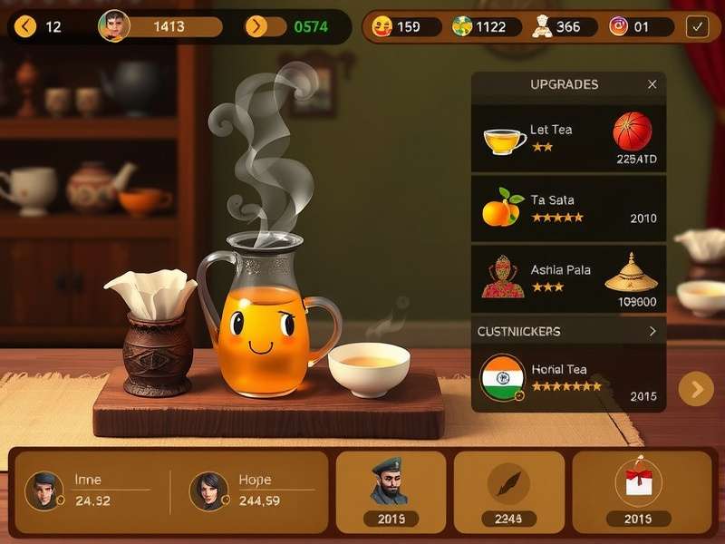 Chai Rush gameplay showing tea preparation interface