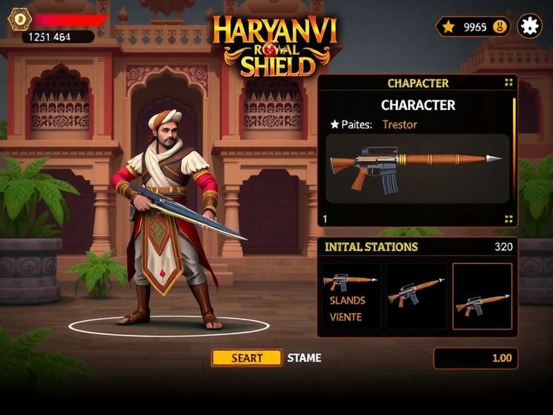 Haryanvi Royal Shield weapon customization interface