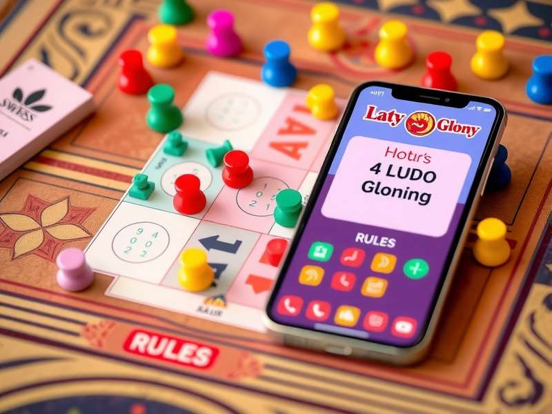 Ludo Glory mobile app interface on smartphone
