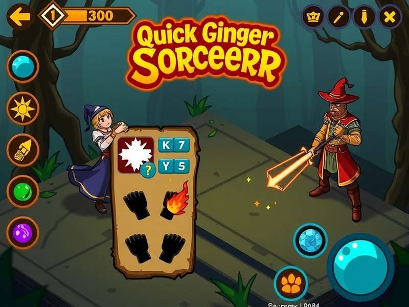 Quick Ginger Sorcerer gameplay screenshot showing magical combat