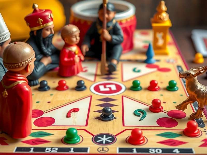 Ludo board showing token movement and capturing mechanics