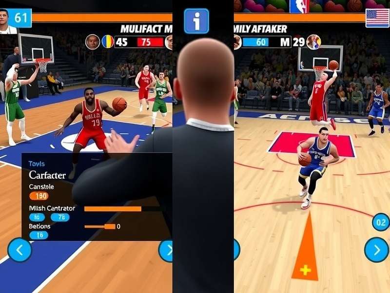 Swish Masters IN gameplay screenshot showing basketball action