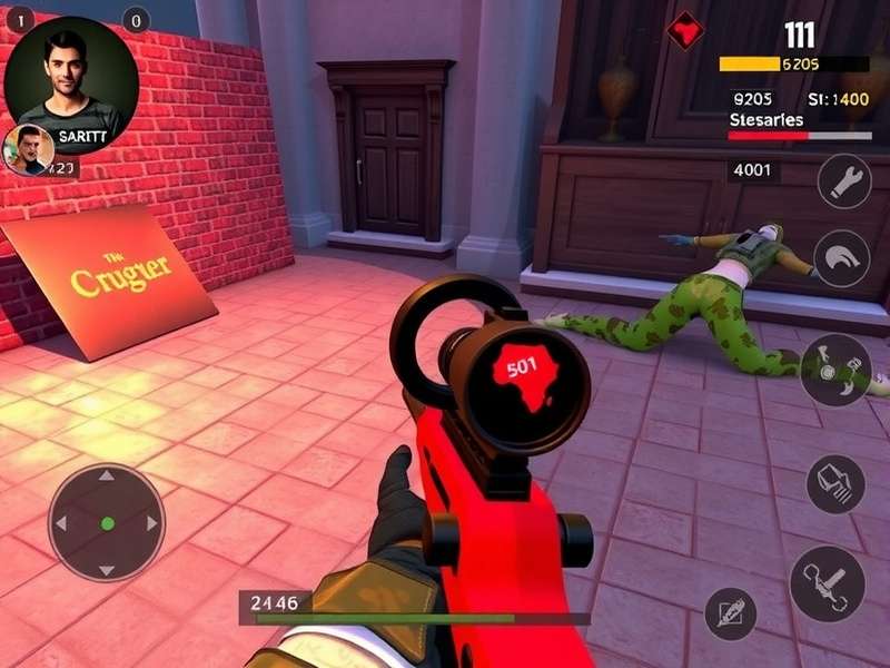 Solar Sniper Ace Legend gameplay screenshot showing sniper scope view