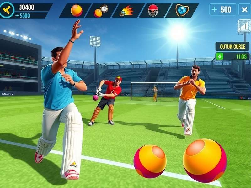 Volley Cricket Dominator gameplay screenshot showing innovative mechanics