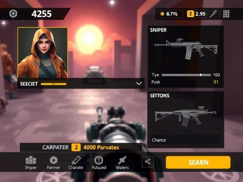 Solar Sniper Ace Legend character selection screen