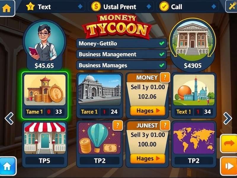 Money Tycoon Bharat player progression and achievements