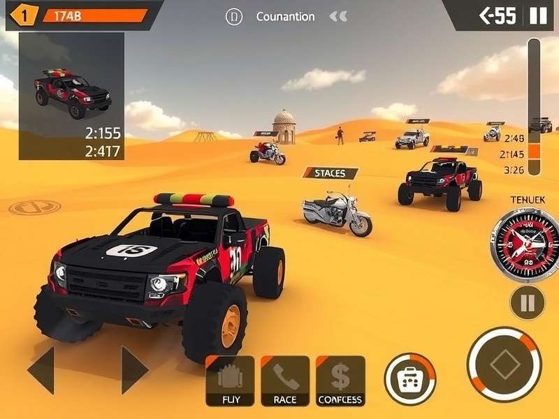 Desert Blaze Runner vehicle customization interface