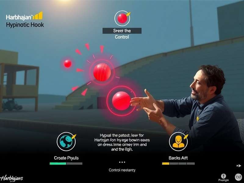 Harbhajan S Hypnotic Hook gameplay screenshot showing hypnotic bowling mechanics