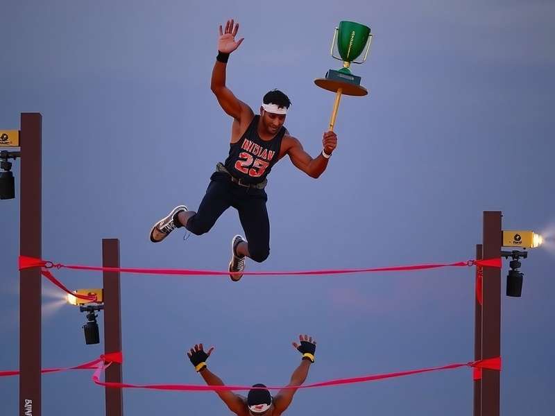 Indian Ninja Warrior obstacle course competition