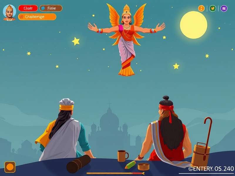 Saraswati S Intellectual Trek gameplay interface showing knowledge challenges