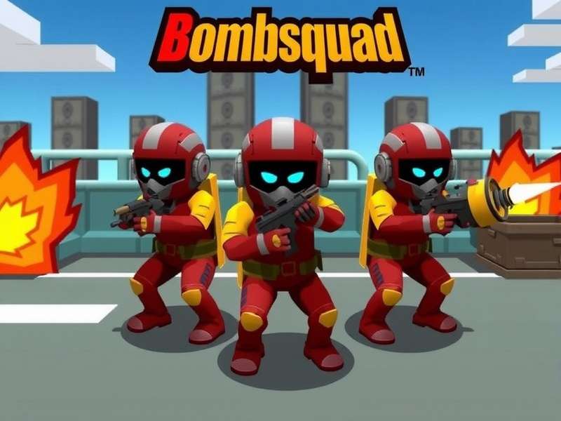 BombSquad gameplay screenshot showing explosive action