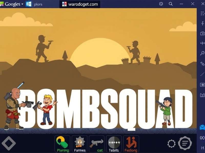 BombSquad running on a high-end PC with multiple characters and explosions in a vibrant arena