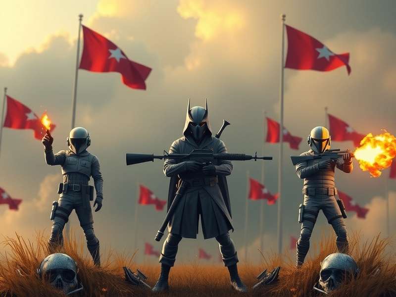 BombSquad team executing a perfect coordinated attack in a stadium map