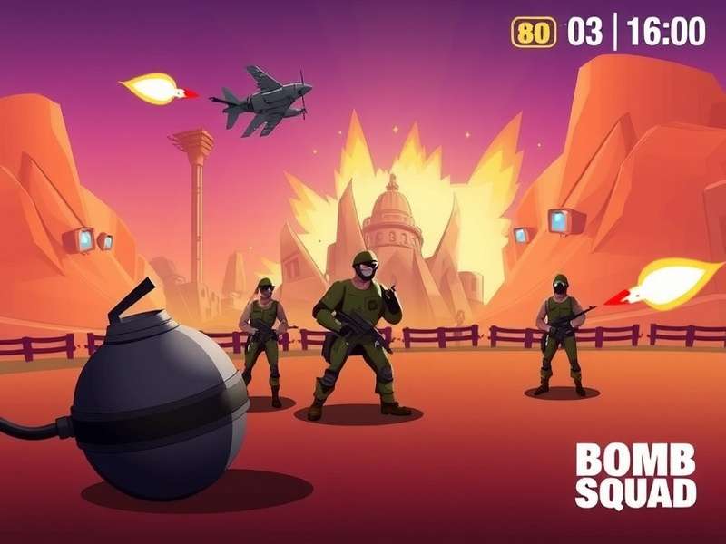 BombSquad game music visualization with soundwaves and explosions