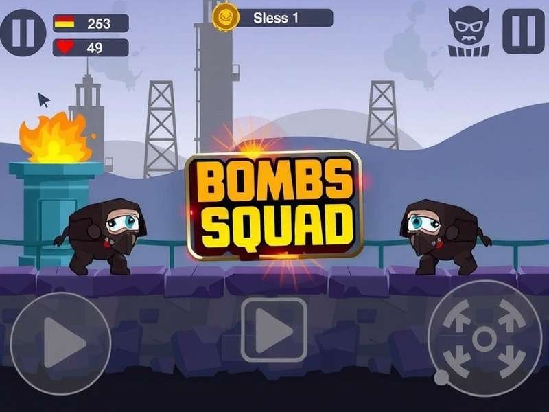 BombSquad gameplay on iPhone screen showing chaotic multiplayer action