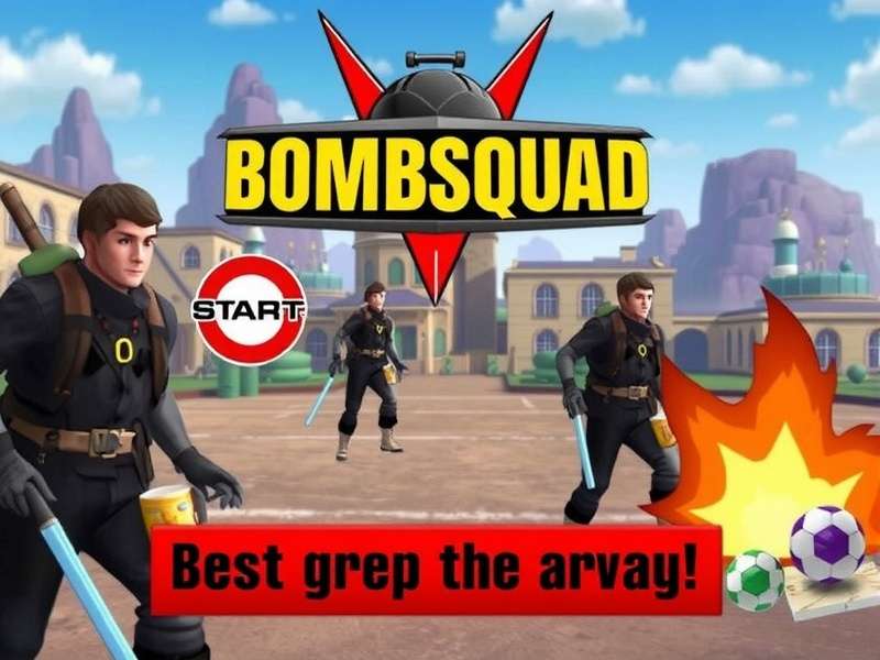 BombSquad intense multiplayer gameplay on Windows 10 PC showing characters and explosions