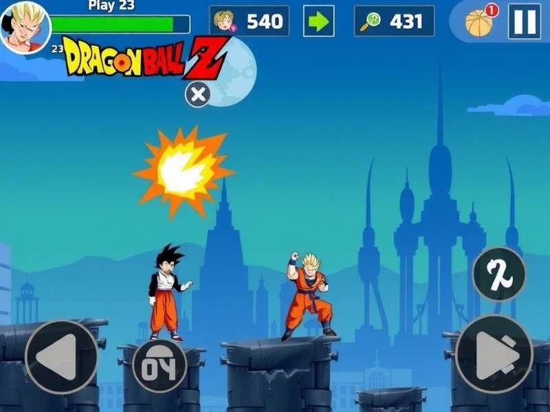BombSquad Dragon Ball Mod gameplay screenshot showing Goku and Vegeta fighting