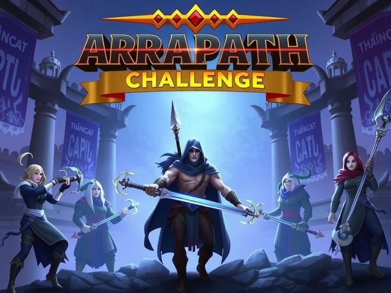 Arrancar Warpath Challenge banner showing intense BombSquad battle arena with Indian-themed elements