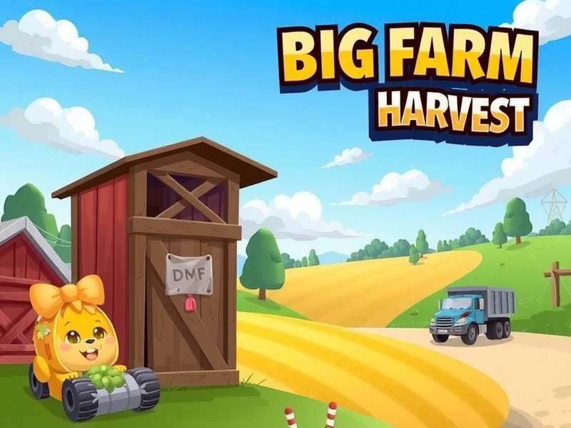 Big Farm Mobile Harvest gameplay landscape with crops and golden harvest